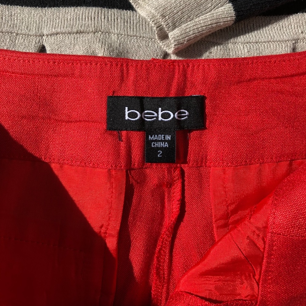 Bebe Red Short - Picture 2 of 3